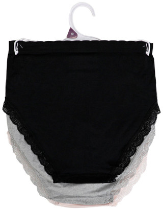 Thumbnail 2: Gloria Vanderbilt Gloria Vanderbilt Womens 3 Pk Microfiber Brief Lace Panties 