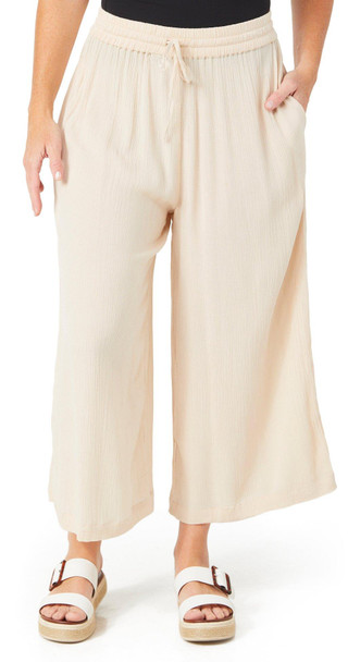 Thumbnail 1: Coral Bay Coral Bay Womens 23 in Crepon Solid Capris 
