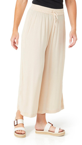 Thumbnail 3: Coral Bay Coral Bay Womens 23 in Crepon Solid Capris 
