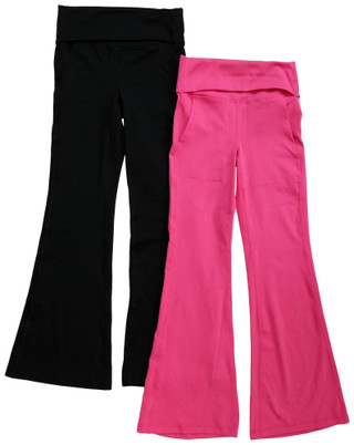 Thumbnail 1: Yogalicious Yogalicious Big Girls Active 2 Pk Fold Over Flare Leggings 