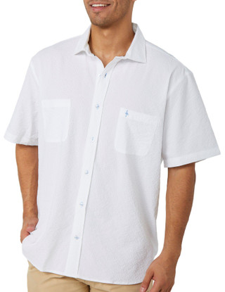 Thumbnail 1: TAILORBYRD Tailorbyrd Men's Print Seersucker Short Sleeve Shirt 