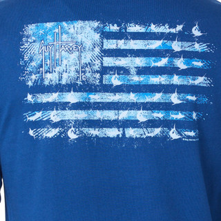 Thumbnail 2: Guy Harvey Guy Harvey Mens Long Sleeve Tonal USA Flag Tee 