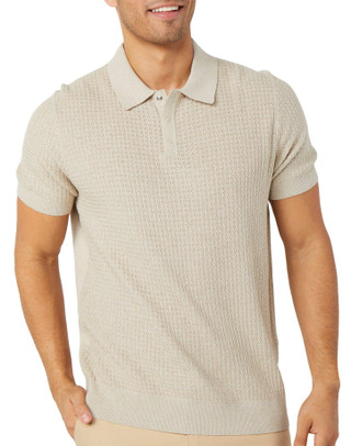 Thumbnail 1: Van Heusen Van Heusen Mens Short Sleeve Smart Temp Textured Polo Shirt 