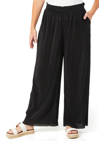 Thumbnail 1: Ellen Tracy Ellen Tracy Womens Micro Pleated Pull On Pants 