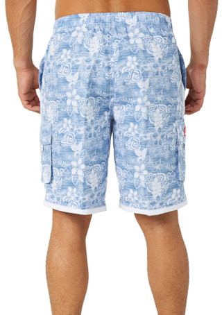 Thumbnail 2: In Gear In Gear Mens Tropical Floral Cargo Swim Shorts 