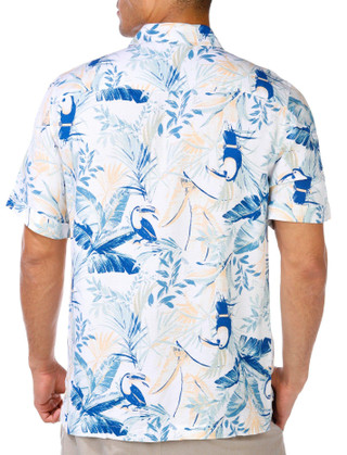 Thumbnail 3: Cubavera Cubavera Mens Short Sleeve Button Down Toucan Shirt 