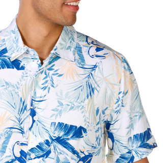 Thumbnail 2: Cubavera Cubavera Mens Short Sleeve Button Down Toucan Shirt 