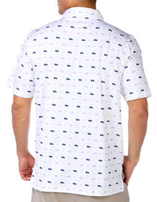 Thumbnail 3: Bobby Jones Bobby Jones Mens Short Sleeve Car Print Polo Shirt 