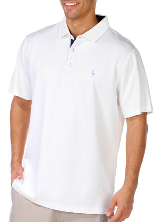 Thumbnail 1: TAILORBYRD Tailorbyrd Mens Short Sleeve Solid Modal Polo Shirt 