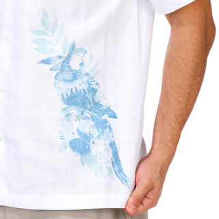 Thumbnail 2: Cubavera Cubavera Mens Short Sleeve Tropical Button Down Shirt 
