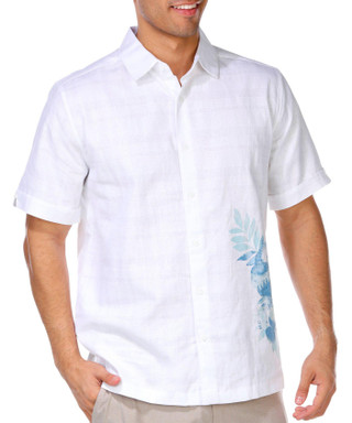 Thumbnail 4: Cubavera Cubavera Mens Short Sleeve Tropical Button Down Shirt 
