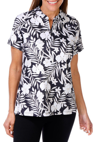 Thumbnail 4: Coral Bay Golf Coral Bay Golf Womens Active Floral Golf Top 