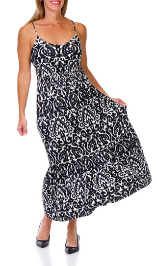 Thumbnail 8: Emily Daniels Emily Daniels Womens Sleeveless Ikat Maxi Dress 