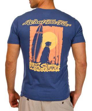 Thumbnail 1: WHAT THE FIN What The Fin Mens Short Sleeve Dog Days Graphic T-Shirt 