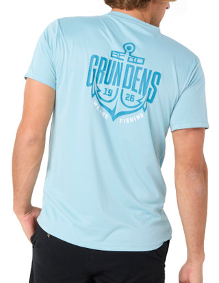 Thumbnail 15: GRUNDENS Men's Short Sleeve Logo Anchor Shirt 