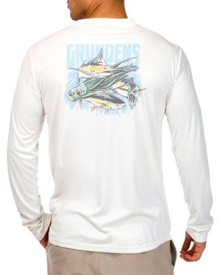 Thumbnail 1: GRUNDENS Grundens Mens Long Sleeve Logo Marlin Shirt 