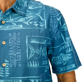 Thumbnail 3: Quiksilver Quiksilver Waterman Mens Short Sleeve Block Fish Shirt 