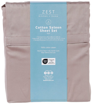 Thumbnail 9: Zest Kitchen + Home ZEST Kitchen + Home Cotton Sateen Sheet Set - Atmosphere 