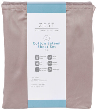 Thumbnail 1: Zest Kitchen + Home ZEST Kitchen + Home Cotton Sateen Sheet Set - Atmosphere 