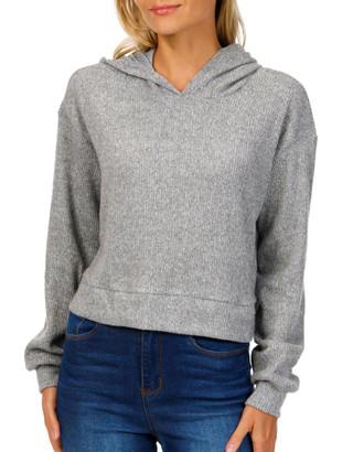 Thumbnail 1: No Comment No Comment Juniors Ribbed Hooded Sweatshirt 