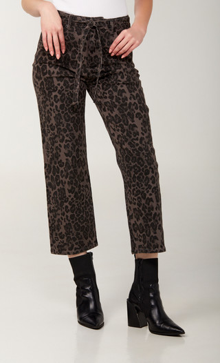 Thumbnail 3: COPPERFLASH Copper Flash Womens Straight Leg Leopard Print Jeans 