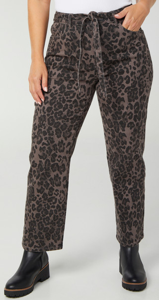 Thumbnail 1: COPPERFLASH Copper Flash Womens Straight Leg Leopard Print Jeans 