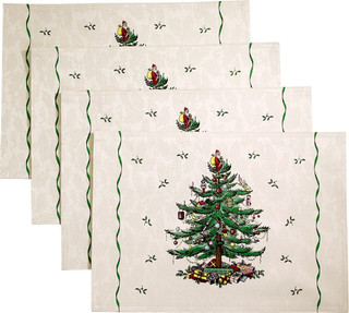Thumbnail 1: Spode Spode 4 Pk Christmas Tree Green Placemats 