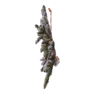 Thumbnail 4: Kurt Adler Kurt Adler 18-Inch LED Flocked Pine Wreath 