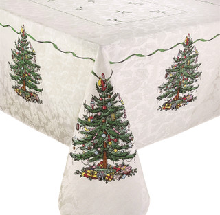 Thumbnail 2: Spode Spode Christmas Tree Green Tablecloth 