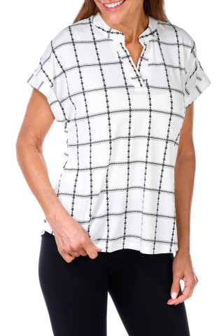 Thumbnail 3: Fifty Street Women's Petite Plaid Print Top 