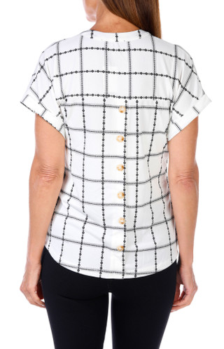 Thumbnail 2: Fifty Street Women's Petite Plaid Print Top 