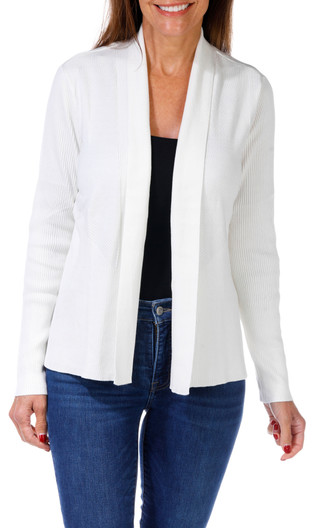 Thumbnail 1: ADRIENNE VITTADINI Women's Open Front Ribbed Cardigan 