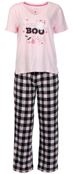 Thumbnail 1: JACLYN Juniors 2 Pc Halloween Pajama Pants Set 