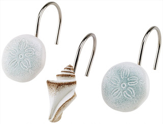 Thumbnail 1: Avanti Avanti Farmhouse Shell 12-pc. Shower Curtain Hooks 