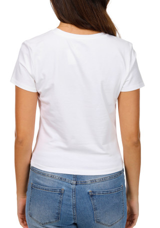 Thumbnail 2: Organic Generation Juniors Suede Bow Graphic Tee 