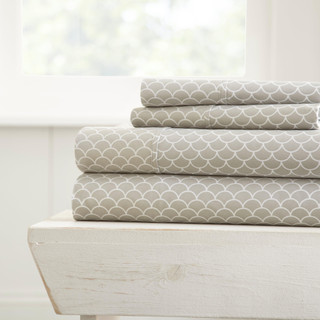 Thumbnail 4: Home Collections Home Collections Premium Ultra Soft Scallops Sheet Set 