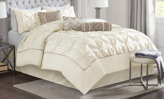 Thumbnail 1: Madison Park Madison Park Laurel Ivory 7-pc. Comforter Set 