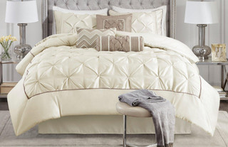 Thumbnail 6: Madison Park Madison Park Laurel Ivory 7-pc. Comforter Set 