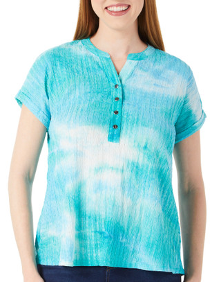 Thumbnail 1: Kate Park Women's Petite Tie Dye Top 