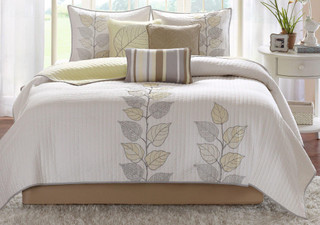 Thumbnail 3: Madison Park Madison Park Caelie Yellow 6-pc. Coverlet Set 