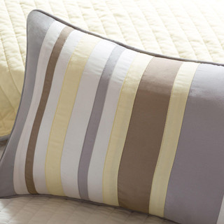 Thumbnail 7: Madison Park Madison Park Caelie Yellow 6-pc. Coverlet Set 