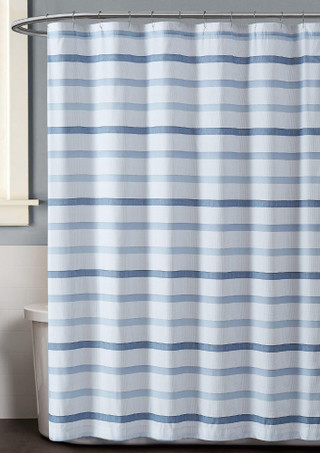 Thumbnail 1: Truly Soft Truly Soft Waffle Stripe Shower Curtain 