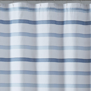 Thumbnail 3: Truly Soft Truly Soft Waffle Stripe Shower Curtain 