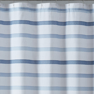 Thumbnail 3: Truly Soft Truly Soft Waffle Stripe Shower Curtain 