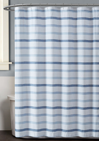 Thumbnail 1: Truly Soft Truly Soft Waffle Stripe Shower Curtain 