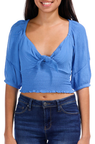 Thumbnail 1: Jessica Simpson Women's Solid Tie Front Top 