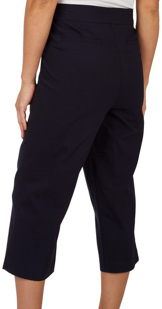 Thumbnail 2: Coral Bay Coral Bay Womens Favorite Fit Slimming Solid Pocket Capris 
