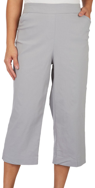 Thumbnail 1: Coral Bay Coral Bay Womens Favorite Fit Slimming Solid Pocket Capris 