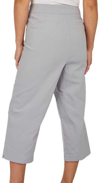 Thumbnail 2: Coral Bay Coral Bay Womens Favorite Fit Slimming Solid Pocket Capris 