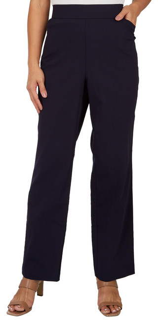 Thumbnail 1: Coral Bay Coral Bay Womens Favorite Fit Slimming Solid Pocket Pants 